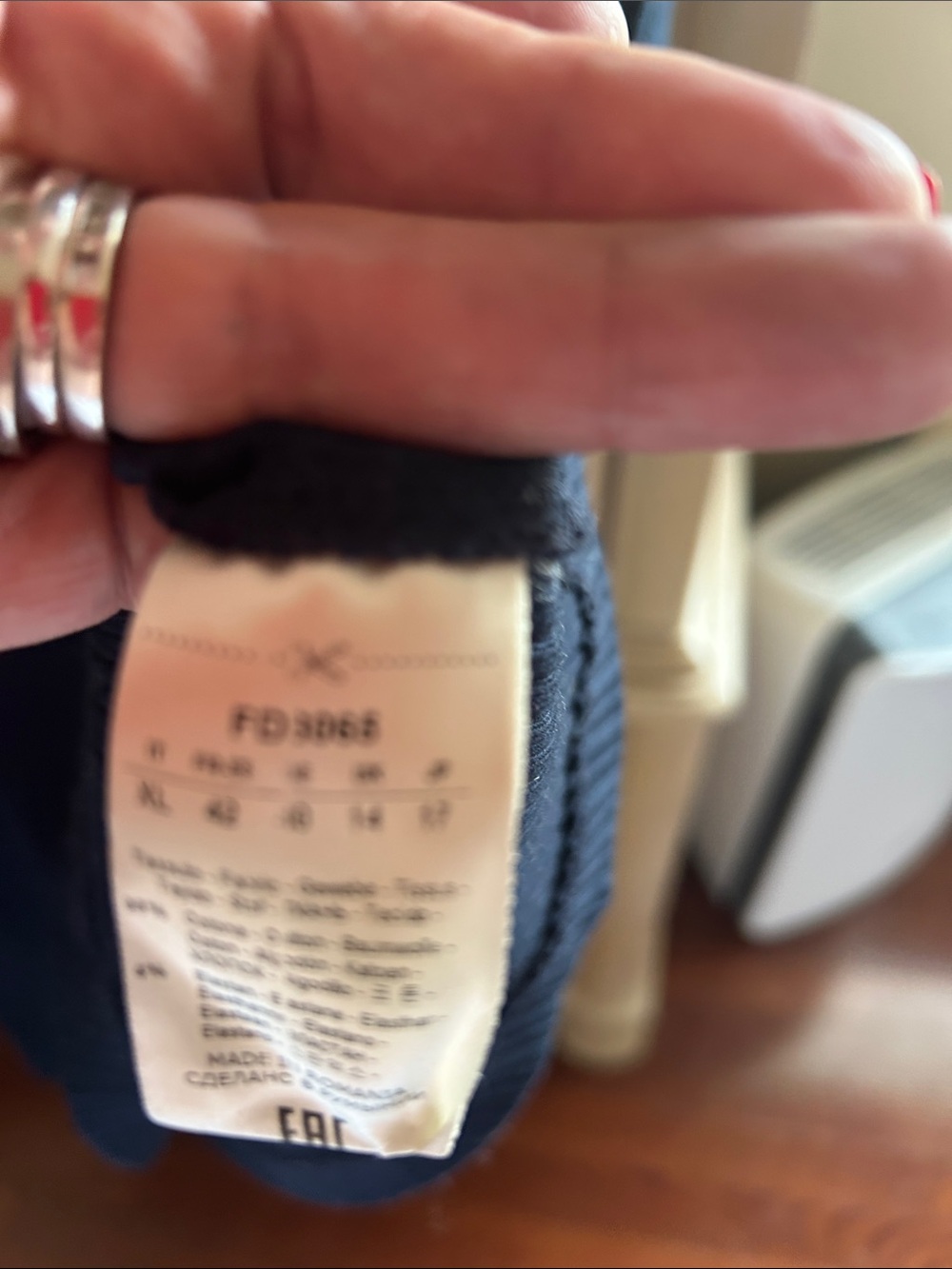 Circo navy blue Ribbed Sleeveless Tank Top - Picture 3 of 3